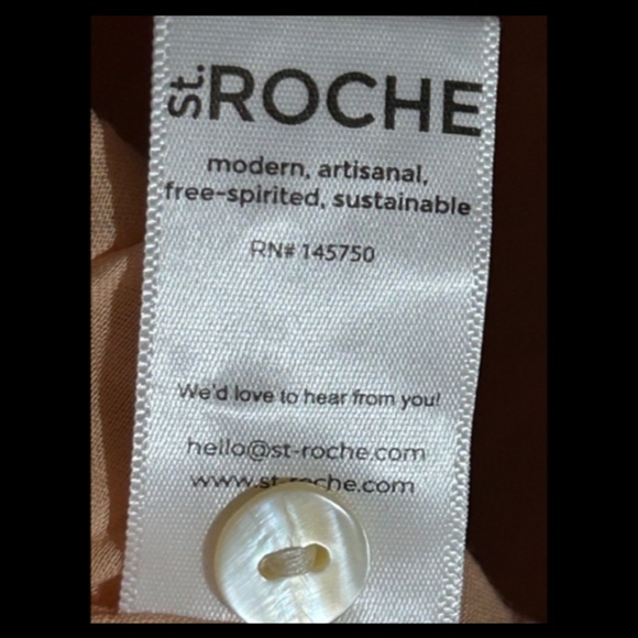 St. Roche Benedict Embroidered Eyelet Halter or Strapless Midi Dress Tan Size 8 - Picture 14 of 16